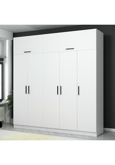 Kale 5 Kapaklı Zincir Dolap-yüklük - Beyaz 235cm