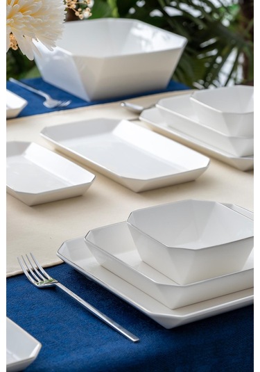 Lexi 6 Kişilik 29 Parça Silver Porselen Yemek Takımı