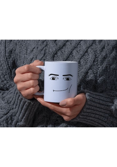 Roblox Yüz Temalı Bardak Kupa Cup Mug Beyaz