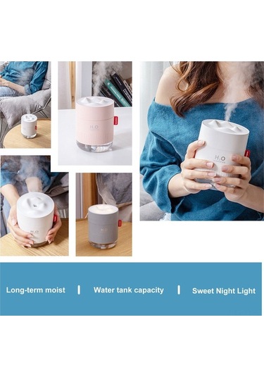 Dancemonkey Mini Usb Nemlendirici: 500ml, Gece Lambalı, Sessiz, Taşınabilir, Akıllı Kuruma Önleyici Teknoloji, Led Fenerli