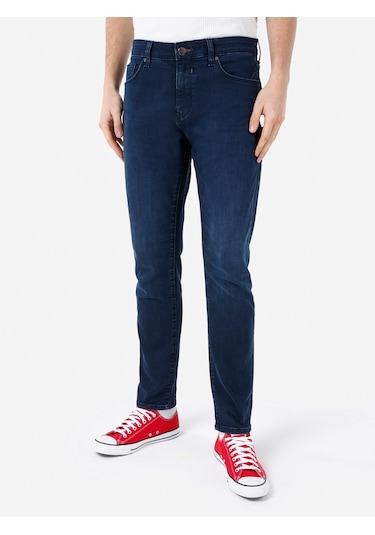 Colins 041 Danny Dar Kesim Düşük Bel Düz Paça Mavi Erkek Pantolon Cl1068865 DENİM