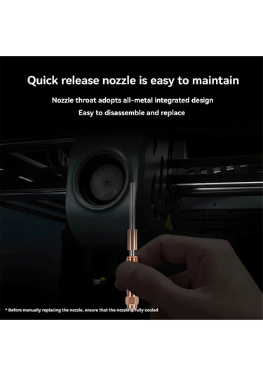 Sointeresting Creality K2 Plus Nozul Hızlı Değiştirme Nozul Takımı Sertleştirilmiş Çelik Tüm Metal Tasarım Creality K2 Plus 3d Yazıcı İçin 0,4 Mm
