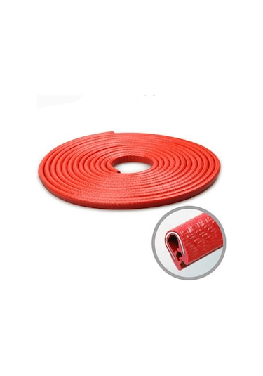 Araç Kapı Koruma Fitili Çarpma Çizilme Önleyici Fitil Kırmızı 5Mt