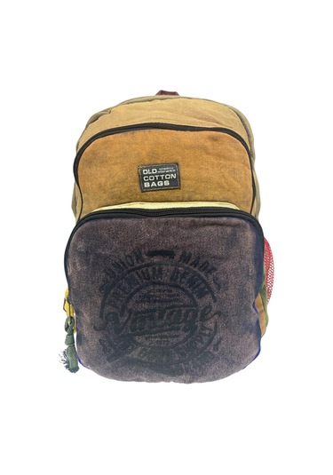 Kaliteli Vintage Disayn Sırt Gezi Çantası New Patchwork 5017 Camel