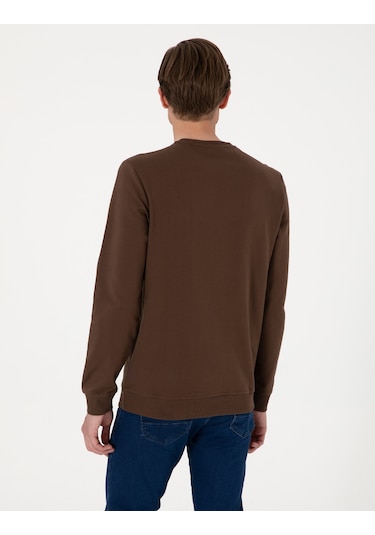 Pierre Cardin Erkek Kahverengi Sweatshirt 50314054-vr029 Kahverengi