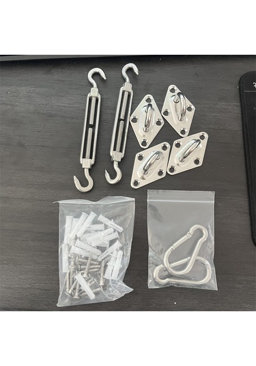 Kosona 304 Paslanmaz Çelik Güneşlik Yelken Aksesuarları - Dayanıklı & Su Geçirmez