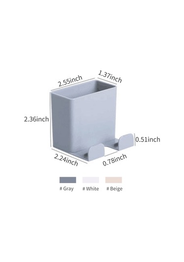 Yaozixa Duvar Montajlı Çok Amaçlı Abs Depolama Kutusu - Tırnaksız Yapıştırıcı İle Ev Ofis Mutfak Taşınabilir Organizer Bej Diğer