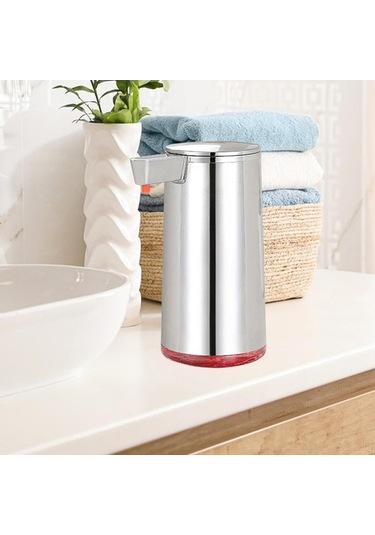 Dancemonkey 300ml Sensörlü Paslanmaz Çelik Usb Şarjlı Akıllı Sabun Dispanseri - Çok Renkli Çok Renkli