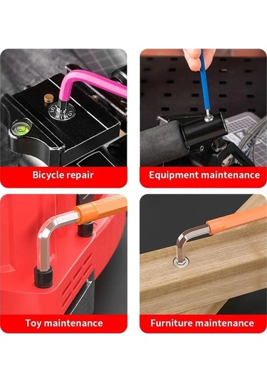 Tongxida 9 Parça Kollu Crv Çelik Somun Anahtarı Seti - Renkli, Anti-korozif, Çok Amaçlı Profesyonel Kullanım