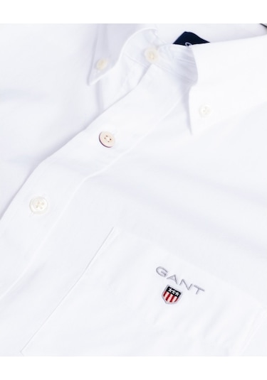 Gant Erkek Beyaz Regular Fit Gömlek Düz 3046400.110 (383992978) Beyaz
