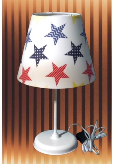 Yıldız Kumaş Kaplama Kız Erkek Çocuk Odası Genç Odası Abajur