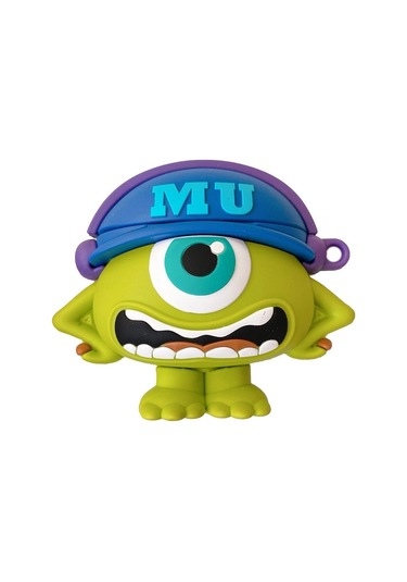 Microsonic Aipods Uyumlu 4.nesil / Anc Kılıf Cartoon Figürlü Silikon Crtn-fgr-mnstr-mke Açık Yeşil - Mavi