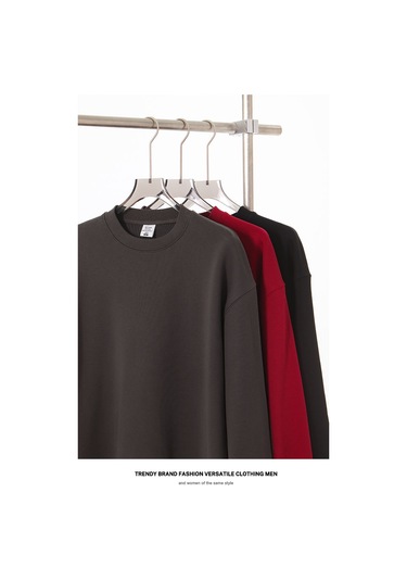 Edwardest Sonbahar Ve Kış İçin 435 Gr Kalınlığında Havlu Kumaştan Üretilmiş, Düz Yuvarlak Yakalı Sweatshirt Gri