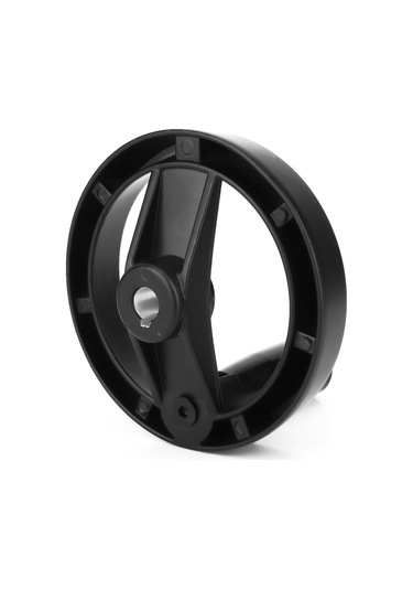 Samdoo Alüminyum Gövde Ve Nylon Kollü Katlanabilir Döner Makine Aleti El Tekerleği, 12x125mm, 4mm Anahtar Yolu, Sıkıcı Kullanim, Talaşlı İmalat İçin