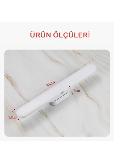 Martı Ledli Aplik Şarjlı Led Işık Mıknatıslı Beyaz Hero Led Aplik