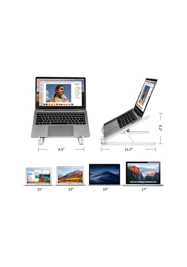 Bix Saiji X1 Alüminyum Notebook Laptop Standı Beyaz