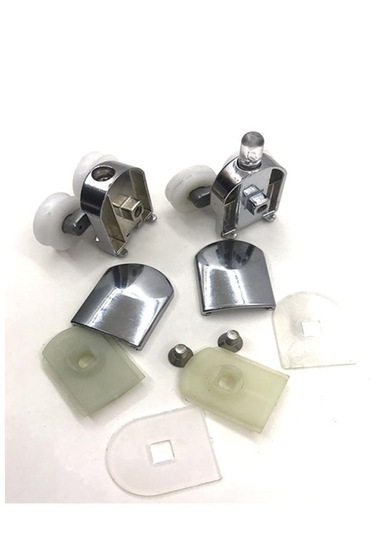 Duşakabin Kanallı Rulman Oynar Çiftli Teker Çap 22mm Krom