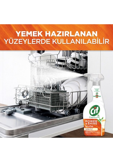Cif Sprey Temizleyici Power Shine Sprey Banyo 750 ML + Cif Sprey Mutfak 750 ML