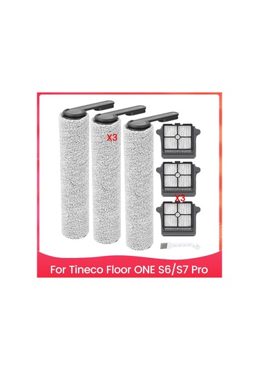 Junzhuodianpu Tineco Floor One S6/s7 Pro Islak Ve Kuru Elektrikli Süpürgeler, Fırça Silindirleri İçin Hepa Filtre Ve Yedek Parça Kiti Junzhuodianpu Tineco Floor One S6/s7 Pro Islak Ve Kuru Elektrikli Süpürgeler, Fırça Silindirleri İçin Hepa Filtre Ve Yedek Parça Kiti