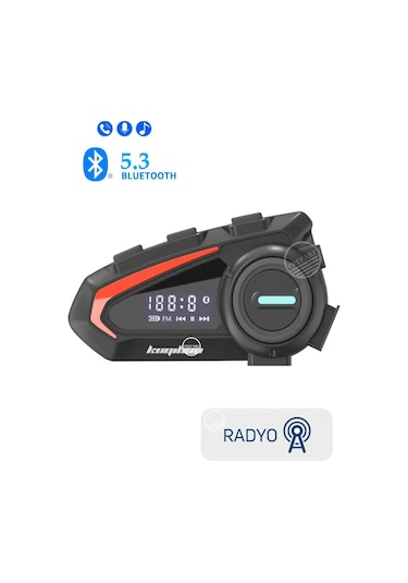 Fm Radyolu Kask Kulaklığı Su Geçirmez Bluetooth 5.3 Motosiklet Kask Kulaklık