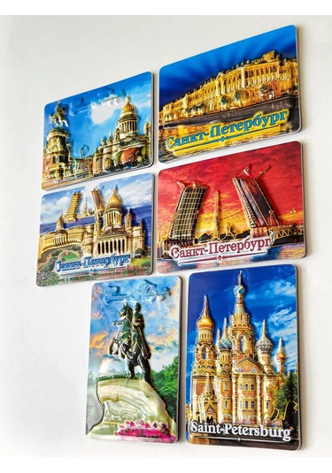 Magnitura.ru St. Petersburg Hatıra Mıknatıs Seti 6 Parça 419909259