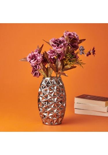 Evidea Deco Safir Vazo - Gümüş - 26 Cm Gümüş