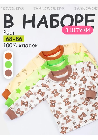 Ivanovo Kids Yenidoğanlar İçin 3'lü Hırka Takımı 279338248 Yeşil