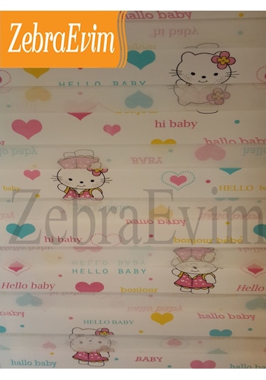 Zebraevim Hello Bayb Zebra Stor Perde