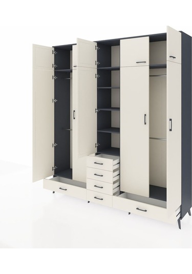 Hyperion Dolap 6 Raflı 6 Çekmeceli 4 Askılı 220x44x243 Antrasit-aytaşı/aytaşı Aytası/aytası Hyperion Dolap 6 Raflı 6 Çekmeceli 4 Askılı 220x44x243 Antrasit-aytaşı/aytaşı Aytası/aytası