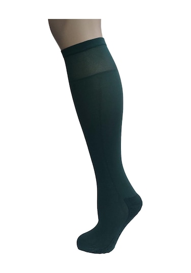 12'li Set Diz Altı Kalın Ten Göstermeyen Kadın Masaj Çorap-yeşil Yeşil