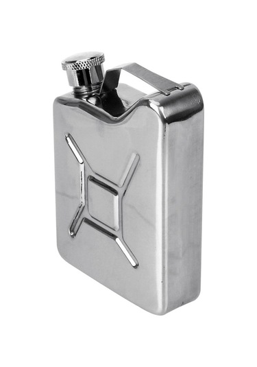 Benzin Kovası Tarzı Alkol Şarap Konteyneri 5 Oz Paslanmaz Çelik Anti Kayma Parti Bar Ev Taşınabilir Viski Votka Şişesi Kiti