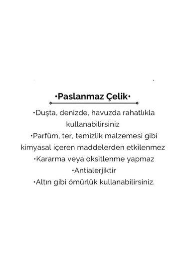 Kadın Çelik Firuze Yaprak Kolye Altın Renk Çelik