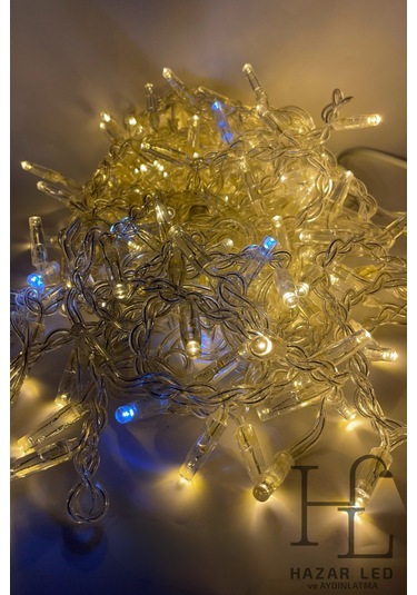 2.5 M Flaşlı 152 Ledli 24 Saçaklı Eklenebilir Ip65 Dış Mekan Şeffaf Kablolu Dekoratif Led Işık Gün Işığı Beyaz