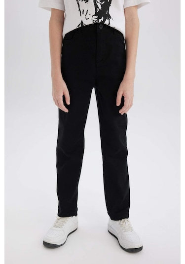 DeFacto Erkek Çocuk Düz Paça Basic Düz Gabardin Pantolon X4224A625SMBK27 DeFacto Erkek Çocuk Düz Paça Basic Düz Gabardin Pantolon X4224A625SMBK27