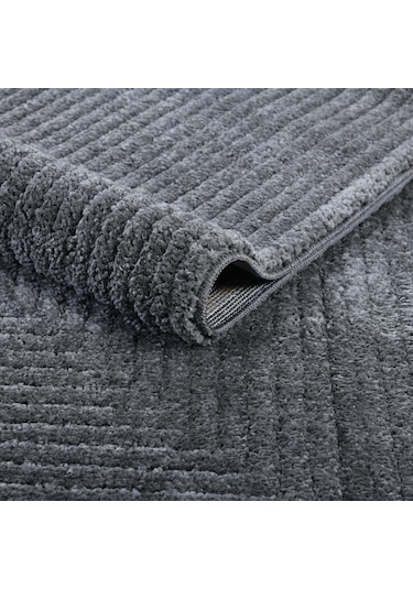 Pandora Yumuşak Peluş Shaggy Gri Çocuk Odası Oturma Odası Salon Mutfak Koridor Halısı Yolluk 1104o Koyu Gri