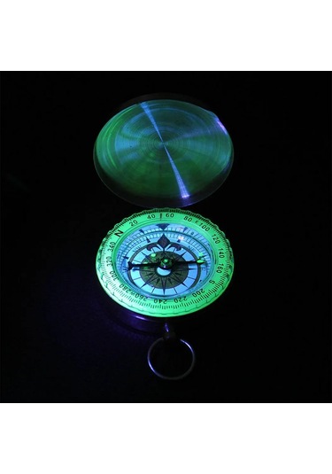 Dofolink Klasik Bakır Kasa Işık Veren Minyatür Pusula - Doğa Yürüyüşü, Kamp Ve Keşif İçin Taşınabilir Navigasyon Aleti
