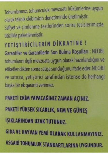 Pazı Sebze Tohumu 20 GR