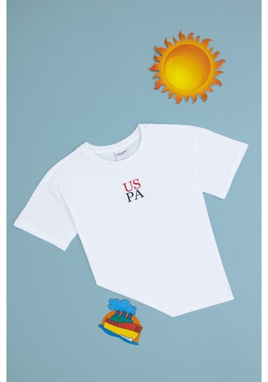 U.s. Polo Assn. Erkek Çocuk Beyaz Tişört Basic 50306498-vr013 Beyaz