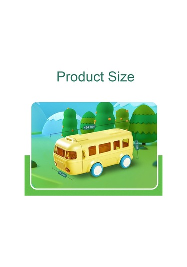 Sones Kt-1139 500ml Taşınabilir Sızdırmaz Su Bardağı Askılı Sevimli Otobüs Şekilli Emzikli Bardak, Renk: Sarı