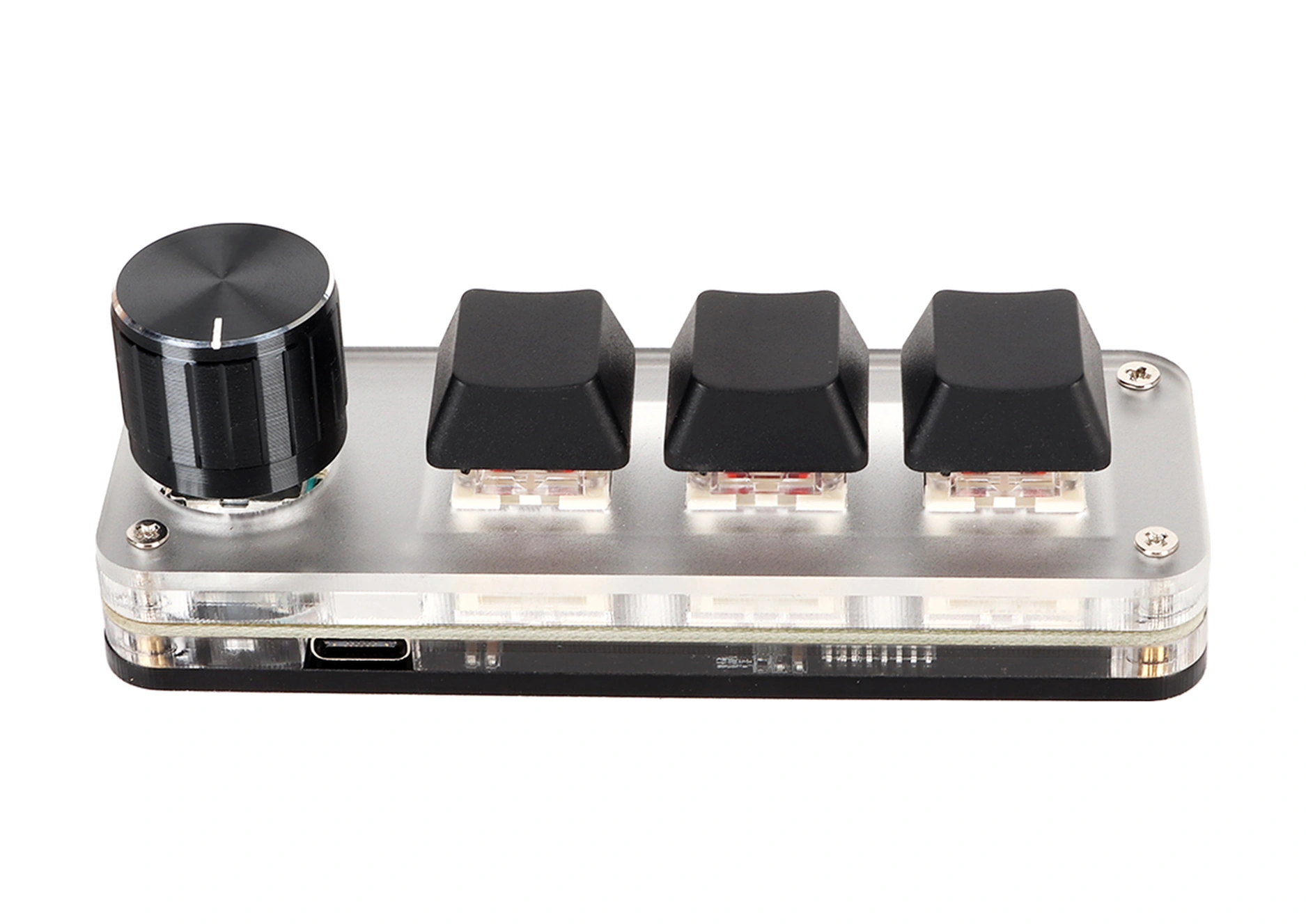 Vkemall Makro Klavye Usb Kablolu Kırmızı Switch Mekanik, Basılabilir Düğme Döndürücü, Özel Kısayol Tuşları, Oyun Ve Ofis İçin, Windows/linux/os X Desteği