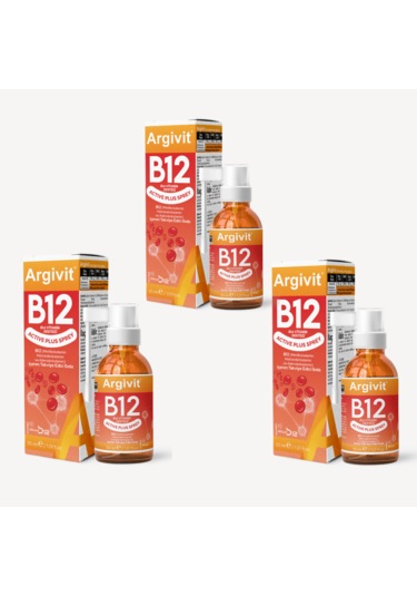 Argivit Active Plus B12 Vitamin Sprey 3 x 30 ML