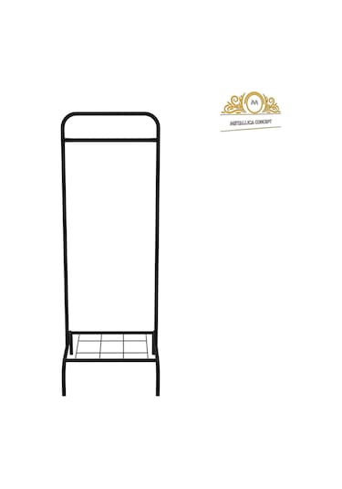 Tekli Siyah Butik Askı Konfeksiyonel Askı Siyah