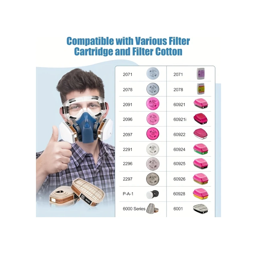 Willowhaven 7502 Gaz Maskesi Yeniden Kullanılabilir Solunum Maskesi Filtreli Kaynak Boyama Zımparalama