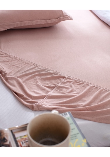 Madame Coco Bobigny Çift Kişilik Pamuklu Supersoft Comforter Set - Pudra Pudra