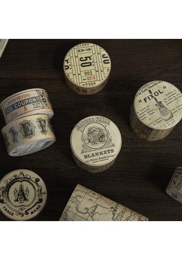 Dergi Scrapbooking Günlüğü Planlamacıları İçin 5rolls Retro Washi Bant, Renk: Yazılı Notlar, Size:written Notes Diğer