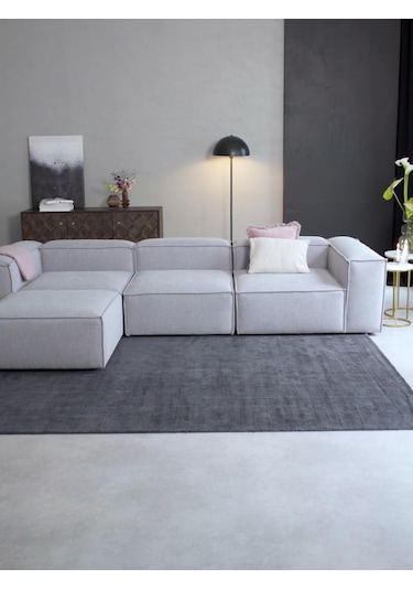 Mode Soft Köşe Koltuk Takımı 4 Modül 19 Gri Keten Kumaş Dairenize