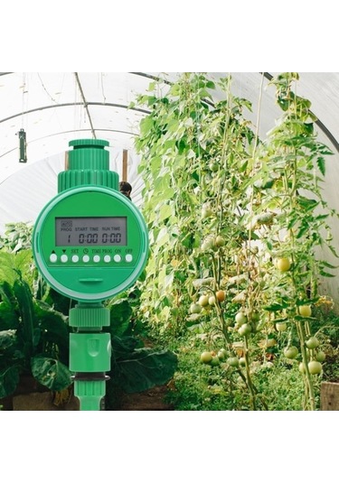 Trendooze Yeşil Fairy Bahçe Sulama Zamanlayıcı Musluk Otomatik