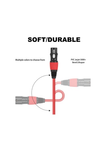 Mufunye Xlr Kabloları 4'lü Paket Mikrofon Kablosu 3ft Xlr Erkekten Dişi Mikrofon Kablosu Tak Ve Çalıştır 3-p