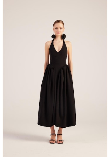 Yake Store Ophelia Elbise Siyah Renkli