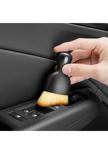 2x Araba İç Mekanı İçin Yumuşak Fırça, Bilgisayar Temizliği, Detay Fırçası, Siyah Siyah Temizleme